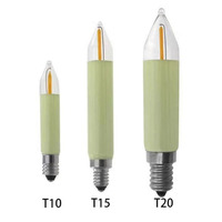 Long Bullet Tip E10 E14 LED Lámpara de Iglesia 2200K 0,5 W T10 T15 T20 Bombilla de vela