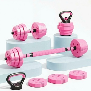 2026 New Adjustable PE <b>Dumbbell</b> Set 3-in-1 <b>Dumbbell</b> Kettlebell Barbell Style Home Workout Equipment for Men and Women - Product Image 1