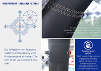 Tente Gonflable Intérieure/Extérieure Facile à Monter avec LED, Tente Gonflable Promotionnelle pour Événements