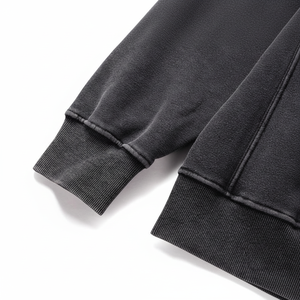 Sweat à capuche lavé à l'acide 100% coton lourd de haute qualité High Street Series Lavage de vieux sweats à capuche de détresse vintage lavés - Product Image 1