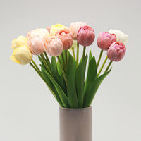 Fleurs artificielles de camélia et de tulipe à toucher réel, les plus vendues, pour la décoration de mariage, de la maison, de l'hôtel, de la table à manger, de la remise des diplômes et de Noël