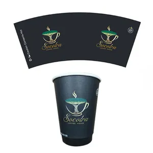맞춤형 인쇄 일회용 12 온스 16 온스 20 온스 페 코팅 커피 종이컵 팬 디자인