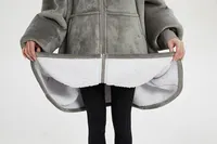 OEM ผ้าห่มมีฮู้ด Sherpa สำหรับผู้หญิง,เสื้อโค้ทมีฮู้ดผ้าห่มเครื่องแต่งกายมีฮู้ดผ้าห่มขนาดใหญ่มีกระเป๋าขนาดใหญ่