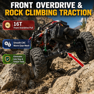 16T Metall-Differential-Schneckenradsatz Overdrive-Achsengänge für 1/24 <span class=keywords><strong>RC</strong></span> Crawler Car Micro Climbing Truck DIY Upgrade-Teile - Product Image 3