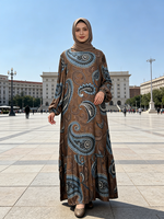 Robe Abaya musulmane pour femmes Megobey, tissu brocart Yunjin sophistiqué, longueur cheville, robe islamique en polyester, écologique, ODM