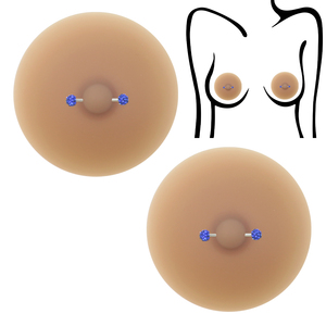 Cache-tétons en silicone réutilisables, imperméables, pour femmes, couleurs chair, décoratifs, sexy et adorables, en stock - Product Image 2