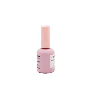 wholesale unique luxury fancy pink 15ml cylinder empty gel nail polish glass bottle