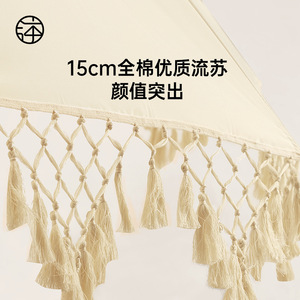 Fast Delivery 8 Steel Ribs Tassel Edge Outdoor Patio Garden Umbrella Pongee UPF 50+ Black Glue Sun Umbrella for Vendor Yard - Product Image 6