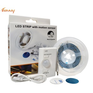 New <strong>PIR</strong> <strong>LED</strong> <strong>Strip</strong> Kit 3000K 4000K 6000K <strong>Sensor</strong> Night Light IP65 DC 5V Lithium Battery Lamp - Product Image 1