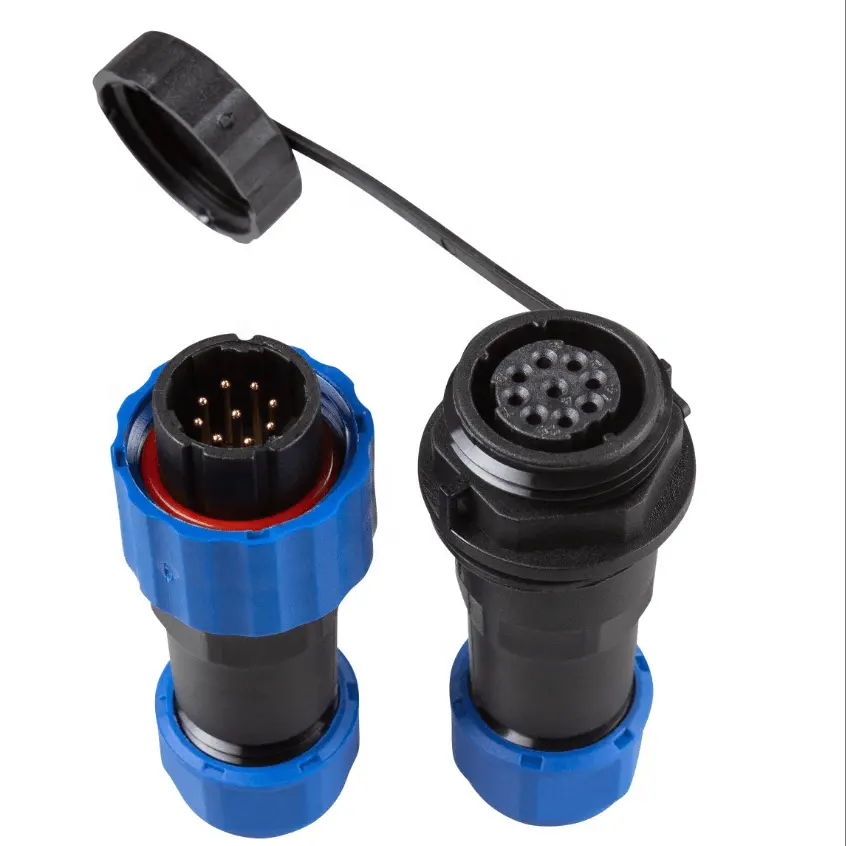 Hot Products industry SP16 SD16 Back Nut 9 Pin 5A dad mom Male Female Power Plug Circular Waterproof Connectors