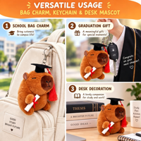 Peluche Capybara Douce de 4 Pouces, Modèle Remise de Diplôme, Porte-clés, Breloque, Prix pour Machine de Jeu d'Arcade de Centre Commercial, Stock Direct Usine
