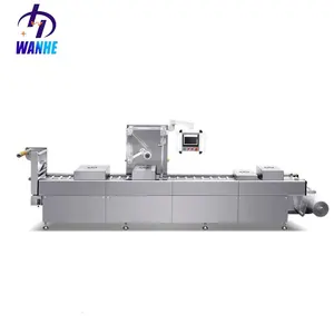 WANHE Auto Food Fish Seafood Thermoforming Film Vacuum Packing Machine Sausage Meat Stretch Vacuum Packing Machine