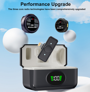 Hot bán Q8 Micro không dây 3 trong 1 Mini Mic Lavalier micro với 3.5 loại C IOS Receiver cho điện thoại thông minh máy ảnh sống vlog - Product Image 4