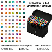 Marqueurs d'art à double pointe à l'alcool de haute qualité, 48 couleurs, ensemble de stylos professionnels pour le dessin, pour enfants, coloriage, fournitures scolaires, cadeau