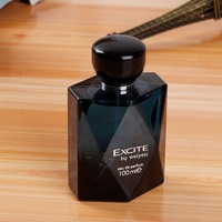 Eau de Parfum Authentique VEYES pour Homme Excite 100ml Bleu Noir Parfum Longue Durée Accord Léger et Séduisant Flacon Facetté Foncé