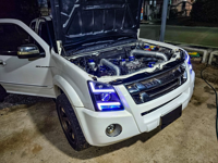 VAHID Phares LED WRGB modifiés pour Isuzu D-MAX, feux de jour DRL, projecteurs Bi-LED, commande par application Bluetooth