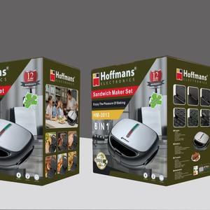 Stazione per Colazione Hoffmans Heavy Duty 1000W con 6 <span class=keywords><strong>Piastre</strong></span> Rimovibili, Set per Grigliare, Farcire Waffle e Tostare Sandwich, Elettrodomestico da Cucina - Product Image 5
