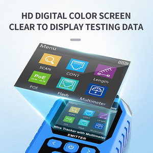 เครื่องตรวจสอบสายไฟและมัลติมิเตอร์ดิจิตอล NOYAFA รุ่น NF-B509 2in1 พร้อมหน้าจอ LCD สี สำหรับสาย CAT5/CAT6 ตรวจสอบความยาวสาย แผนผังสายไฟ และการตรวจจับแรงดันไฟฟ้า - Product Image 4