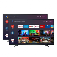 Supplier TV Pintar Android 60 Inch dengan Logo Kustom, Layar LCD, USB untuk Hotel, Rumah, dan Bisnis