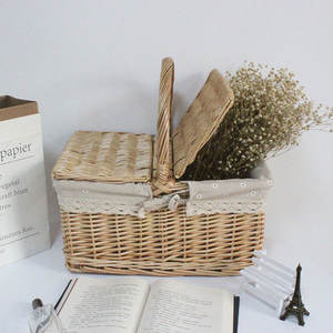 Wholesale Handmade <b>Wicker</b> Bulk Willow Picnic <b>Basket</b> Cheap Willow Natural <b>Wicker</b> Picnic <b>Basket</b> - Product Image 6