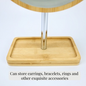 2025 nouveau <span class=keywords><strong>produit</strong></span> bambou debout led miroir trois couleurs fonction de stockage 7 pouces led miroir cadeau - Product Image 3