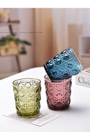 Vente en gros de verrerie en cristal coloré de haute qualité, gobelet à vin classique violet/vert/bleu 265/310 ml, utilisation décorative pour les hôtels Kaly's