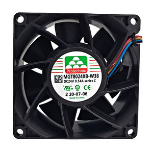 MGT8024XB-W38 Protechnic (C) ventilateur de refroidissement industriel 24V DC 0.54A 80*80*38mm 6800RPM 94.9CFM flux axial <span class=keywords><strong>avec</strong></span> lames <span class=keywords><strong>en</strong></span> plastique - Product Image 1