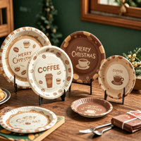 Assiettes en papier jetables robustes et personnalisées de haute qualité, fabriquées en Chine, pour les fêtes, biodégradables, écologiques et à prix raisonnable