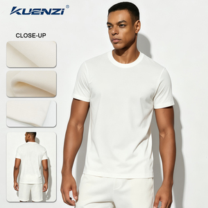 Camisetas Kuenzi de Alta Calidad y Lujo para Hombre, 20% Lana <span class=keywords><strong>Merino</strong></span>, 77% Lyocell, 3% Spandex, 220GSM, Transpirables, Suaves, Cuello Redondo - Product Image 1
