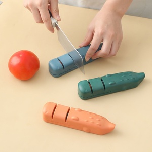 Aiguiseur de couteaux multifonctionnel en acier inoxydable pour la maison, type crocodile, aiguisage rapide - Product Image 1