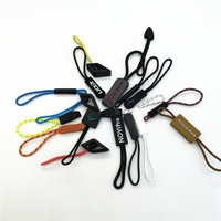 Extracteur de fermeture à glissière noir TPU réfléchissant tacheté corde semi-U en forme de PVC cordon de serrage conception pour vêtements de plein air
