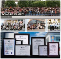 Support d'affichage de tension Tongjie, impression par transfert thermique unilatérale, écologique, publicité, triangle, cercle, réception