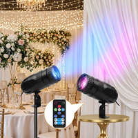 Projecteurs LED Mini Professionnels RGBW, Lampe de Projection pour Célébrations, Télécommande, CRI 90, Éclairage pour Mariages, Événements, Fêtes, Indice de Protection IP33