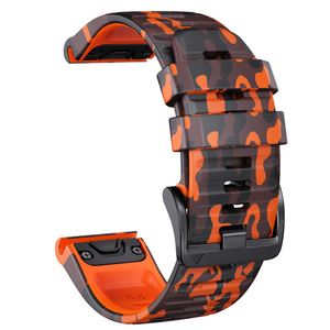 22mm 26mm Bande de silicone en caoutchouc souple imprimé Camouflage à dégagement rapide pour Garmin <span class=keywords><strong>Fenix</strong></span> 8 <span class=keywords><strong>7</strong></span> 6 5 6x7x8 <span class=keywords><strong>Tactix</strong></span> 8 Descent G2 - Product Image 2