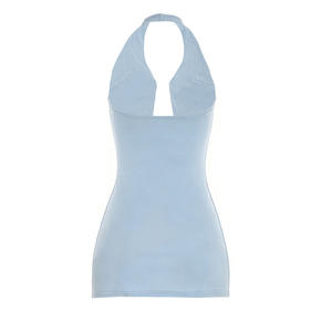 Viviblook C26DS019 Robes élégantes pour femmes Nouvelle robe de soirée sexy sans manches à bretelles fines pour femmes - Product Image 6