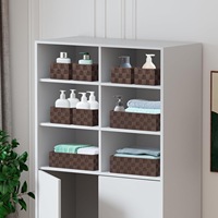 Paniers de rangement tissés en nylon pour l'organisation de paniers cubiques Conteneur Boîtes de rangement assorties pour garde-manger Étagères de bureau Salle multimédia