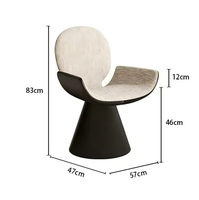 Fauteuil d'appoint pivotant à 360 degrés, durable, en tissu tweed vert, garni d'éponge, base en métal noir, moderne, pour salon, salle à manger, chambre à coucher