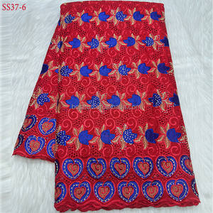 SS37 Tissu Voile 100 Africaine <span class=keywords><strong>suisse</strong></span> Voile nigérian lacets tissu haute qualité brodé lacets africains pour robes de mariée - Product Image 4