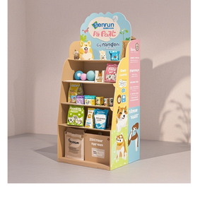 ที่ตั้งโชว์พื้นกระดาษแข็งแบบพับได้สีสำหรับใช้ในร้านเครื่องดื่มและโปรโมชั่นตามสั่ง - Product Image 6