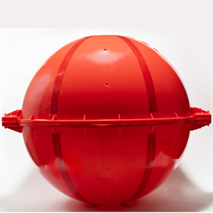 Luce diurna sferica 24 ''<span class=keywords><strong>ACSS</strong></span>/ACCR 500KV linea elettrica bianco/rosso/arancione aereo sfera di avvertimento con aste di armatura - Product Image 3