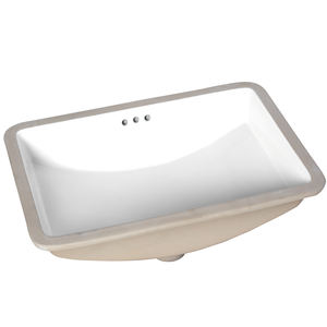 <span class=keywords><strong>Lavabo</strong></span> de gabinete blanco de cerámica de baño de <span class=keywords><strong>encimera</strong></span> montado debajo pulido moderno de gran tamaño - Product Image 3