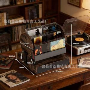 ชั้นวางซีดีไม้ 3 ชั้น พร้อมลิ้นชักเก็บของ สำหรับใช้บนโต๊ะทำงาน - Product Image 2