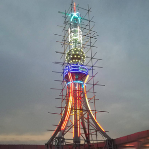 Tháp truyền thông với bề mặt mạ kẽm nhúng nóng 15m-80m chiều cao vật liệu thép cán nóng trên 50 năm tuổi thọ - Product Image 4