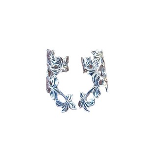 Orecchini a clip vintage a forma di foglia traforata per donna, senza piercing, accessori da indossare tutti i giorni - Product Image 5