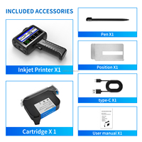 Nueva Impresora de Etiquetas Portátil de Inyección de Tinta de 12.7mm, Mini, de Plástico, con Batería, para Codificación de Fechas