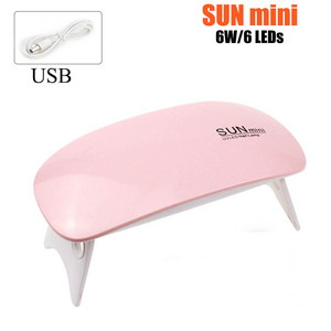 Lampe à ongles UV LED pliable 48W mini, design souris USB, 6 LED, séchage rapide du vernis gel, logo personnalisé - Product Image 5