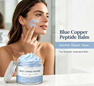 Crème Visage au Peptide de Cuivre Bleu OEM ODM Usine – Extrait Apaisant Doux pour la Peau, Nourrit les Peaux Sensibles, Baume Facial Éclatant Personnalisé - Product Image 3