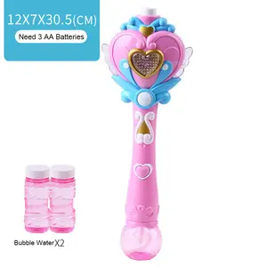 Nouveauté jouet personnalisable baguette à bulles automatique baguette à bulles souffleur Machine LED magique baguette à bulles en plastique jouets d'extérieur