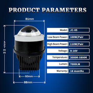 JC-05 Prix les plus bas pendant 180 jours, projecteurs de phares <span class=keywords><strong>antibrouillard</strong></span> <span class=keywords><strong>LED</strong></span> personnalisés tricolores 110W, lentille de projecteur, phares <span class=keywords><strong>antibrouillard</strong></span>/de conduite pour voitures universelles - Product Image 5