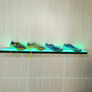 Tường Gắn Điều Khiển Từ Xa RGB Color Changing LED Thắp Sáng Bar Kệ Rượu Thủy Tinh Kệ Trưng Bày Sáng Lên Giày Hiển Thị Kệ - Product Image 3